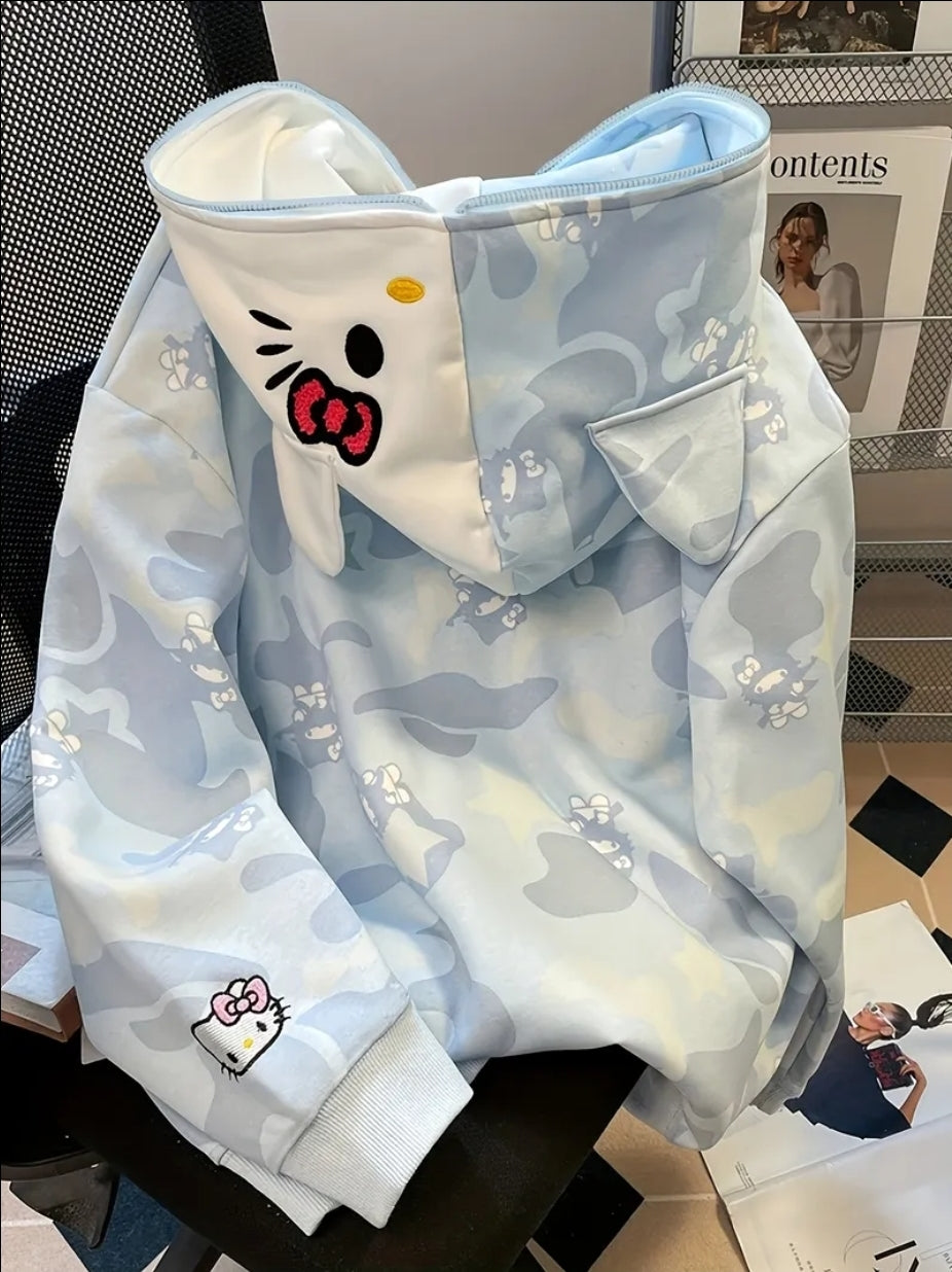 Sanrio women's hooded zip-up Jacket