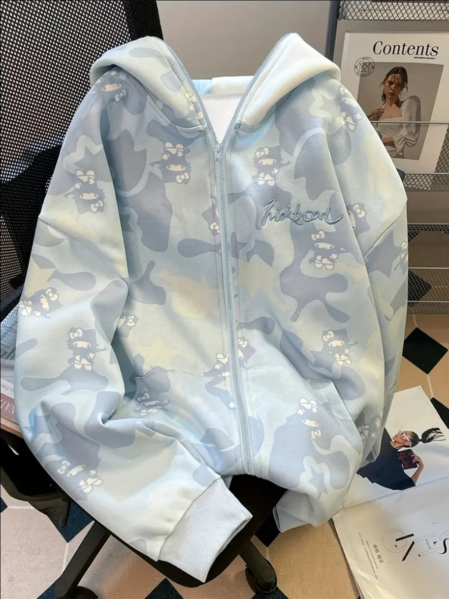Sanrio women's hooded zip-up Jacket